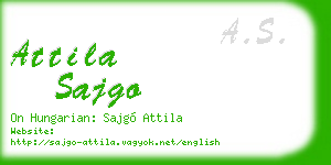 attila sajgo business card